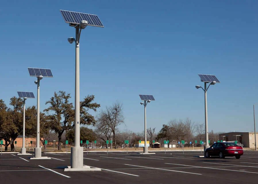 Solar Parking Lot Light Poles
