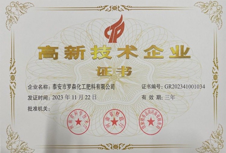 Risso's High-tech Enterprise Honor