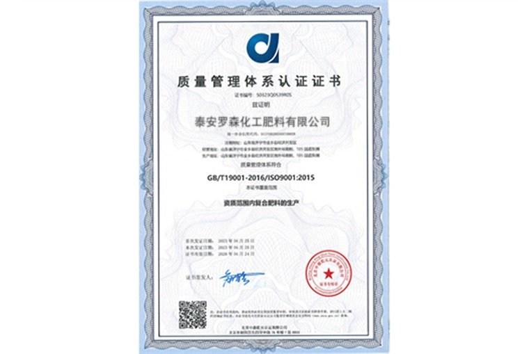 Risso's ISO Chinese Certificate